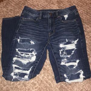 american eagle ripped jeans